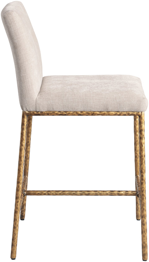 Florence Beige Chenille Fabric Upholstered Counter Stool , 2-Piece (Style 2)