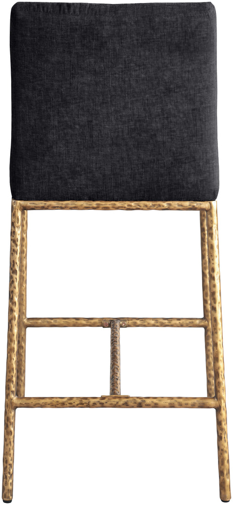 Florence Black Chenille Fabric Upholstered Counter Stool , 2-Piece (Style 2)
