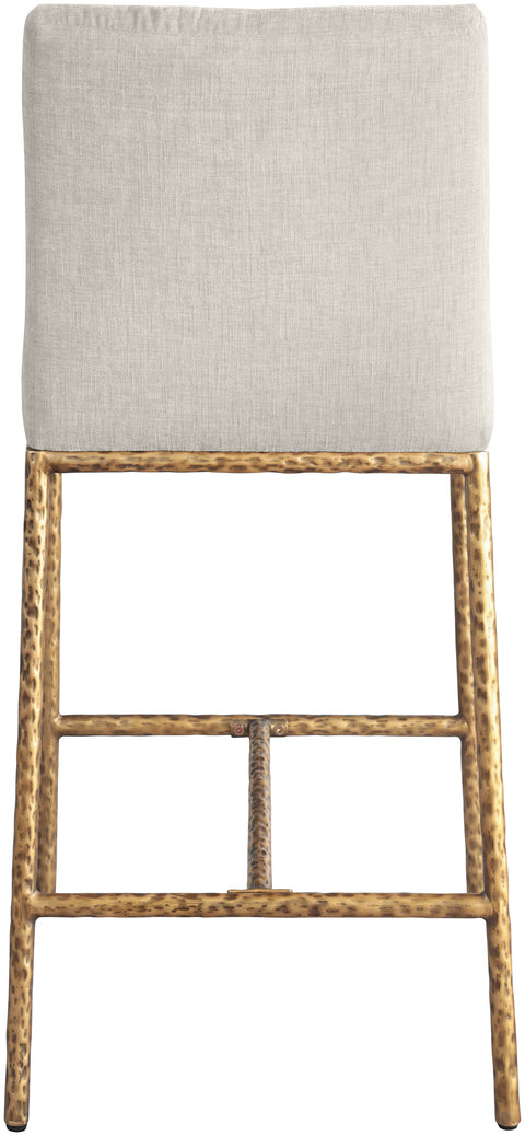 Florence Cream Chenille Fabric Upholstered Counter Stool , 2-Piece (Style 2)