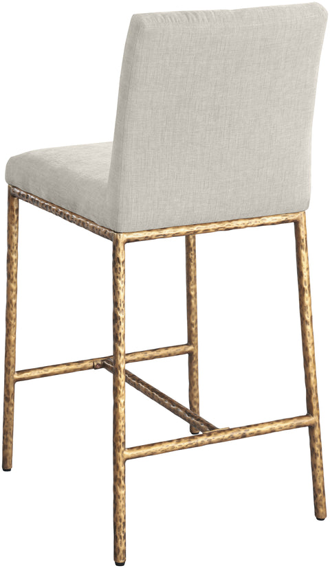 Florence Cream Chenille Fabric Upholstered Counter Stool , 2-Piece (Style 2)