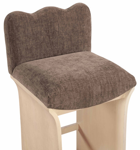 Rowan Brown Chenille Fabric Upholstered Counter Stool, 1 Piece