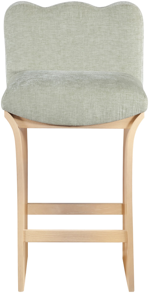 Rowan Mint Chenille Fabric Upholstered Counter Stool , 1 Piece (Style 1)