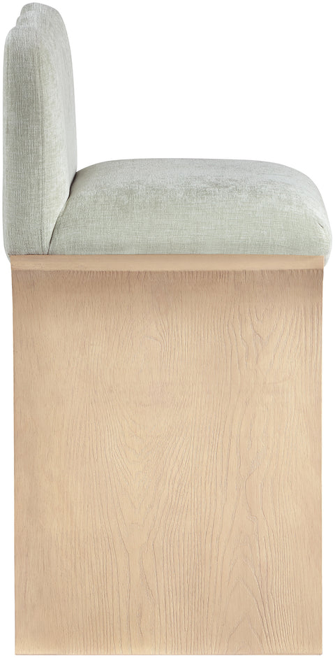 Rowan Mint Chenille Fabric Upholstered Counter Stool , 1 Piece (Style 1)