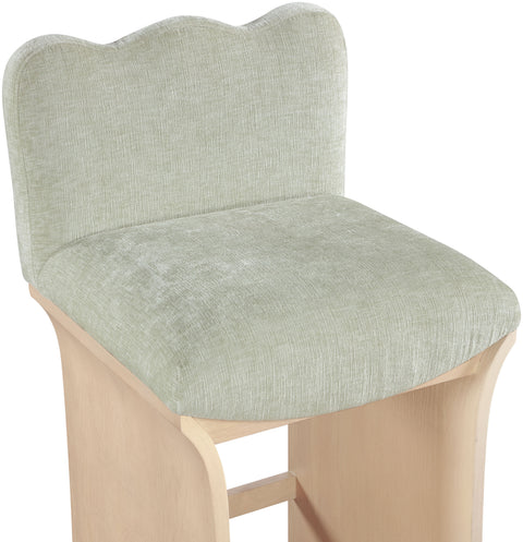 Rowan Mint Chenille Fabric Upholstered Counter Stool , 1 Piece (Style 1)