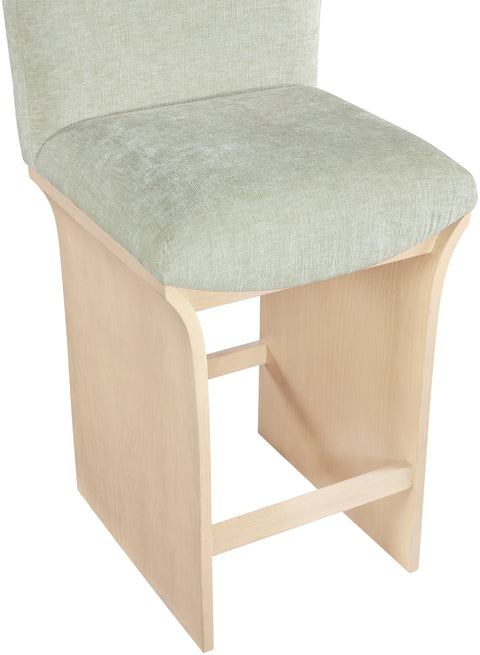 Rowan Mint Chenille Fabric Upholstered Counter Stool , 1 Piece (Style 1)