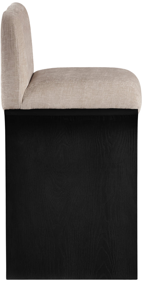 Rowan Beige Chenille Fabric Upholstered Counter Stool , 1 Piece (Style 1)