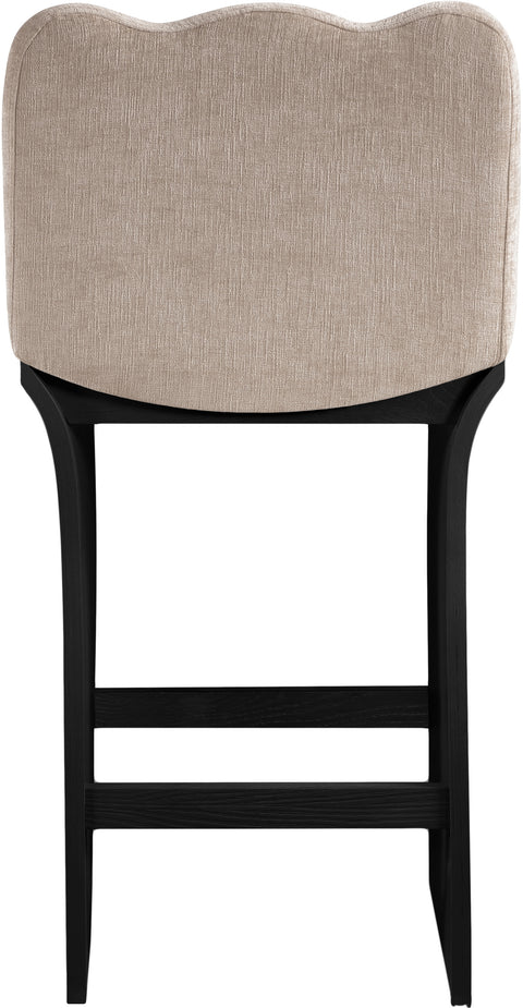 Rowan Beige Chenille Fabric Upholstered Counter Stool , 1 Piece (Style 1)