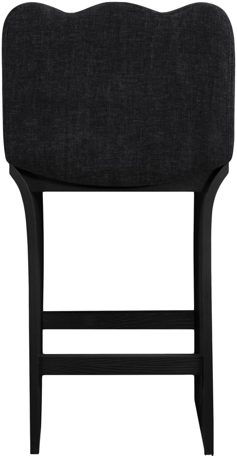 Rowan Black Chenille Fabric Upholstered Counter Stool , 1 Piece (Style 2)