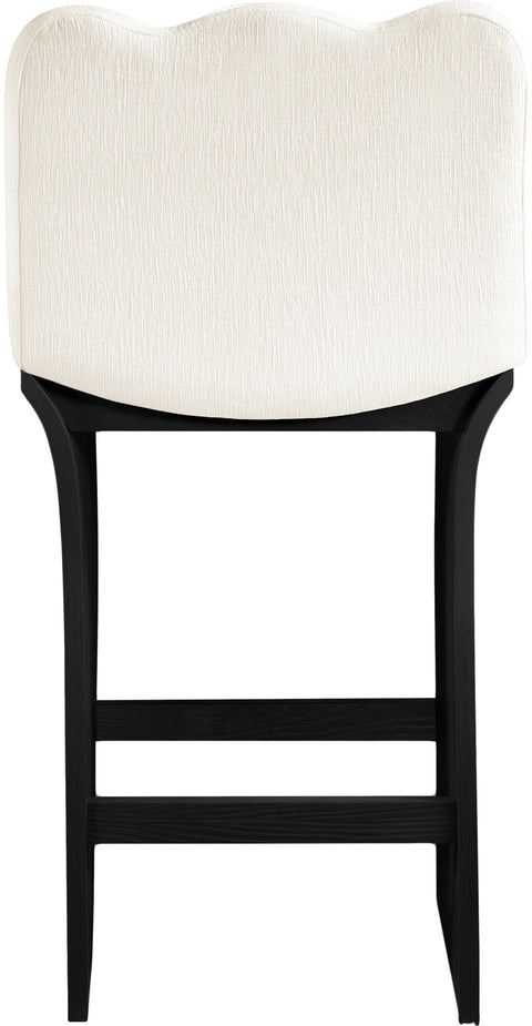 Rowan Cream Chenille Fabric Upholstered Counter Stool , 1 Piece (Style 2)