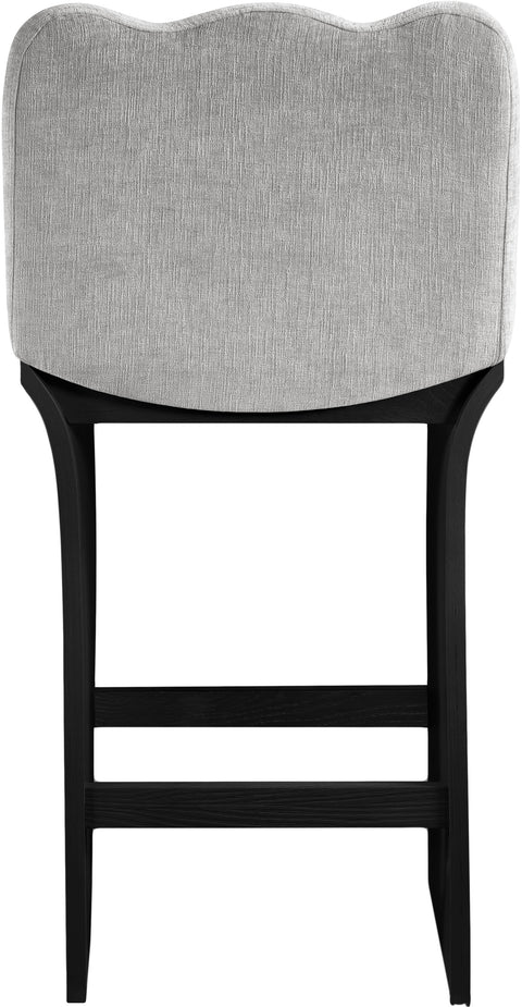 Rowan Grey Chenille Fabric Upholstered Counter Stool, 1 Piece