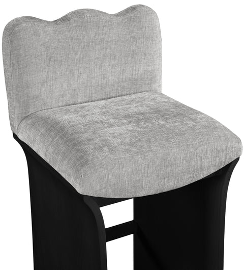 Rowan Grey Chenille Fabric Upholstered Counter Stool, 1 Piece