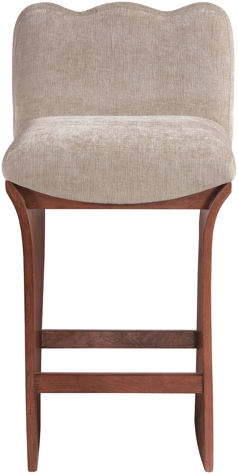 Rowan Beige Chenille Fabric Upholstered Counter Stool , 1 Piece (Style 2)