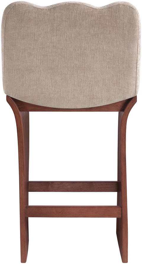 Rowan Beige Chenille Fabric Upholstered Counter Stool , 1 Piece (Style 2)