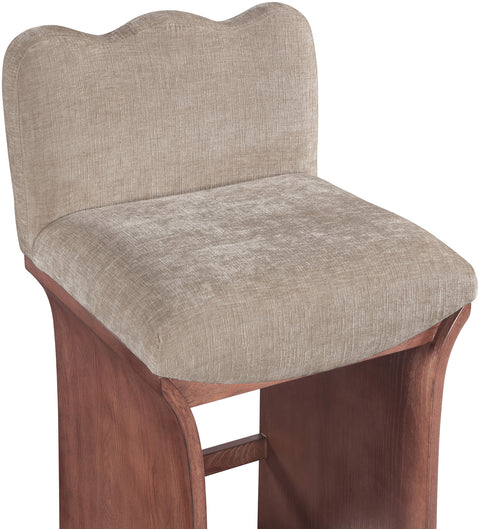 Rowan Beige Chenille Fabric Upholstered Counter Stool , 1 Piece (Style 2)