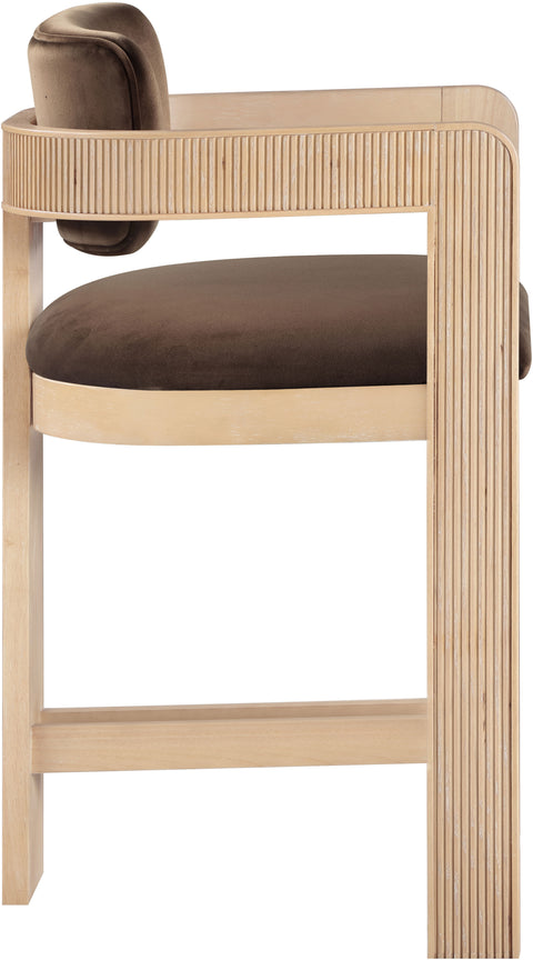 Amara Velvet Upholstered Counter Stool, 1 Piece