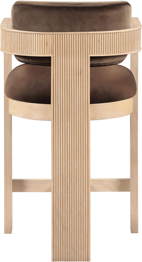 Amara Velvet Upholstered Counter Stool, 1 Piece