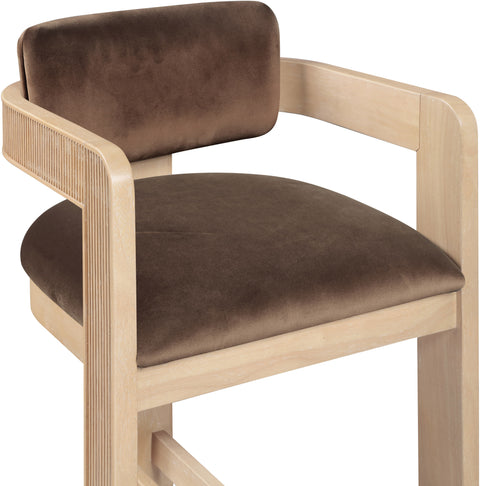 Amara Velvet Upholstered Counter Stool, 1 Piece