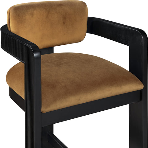 Amara Velvet Upholstered Counter Stool, 1 Piece (Configuration 2)
