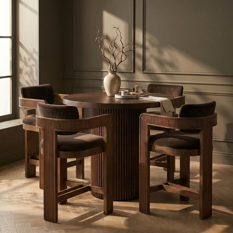 Amara Velvet Upholstered Counter Stool, 1 Piece (Style 2)