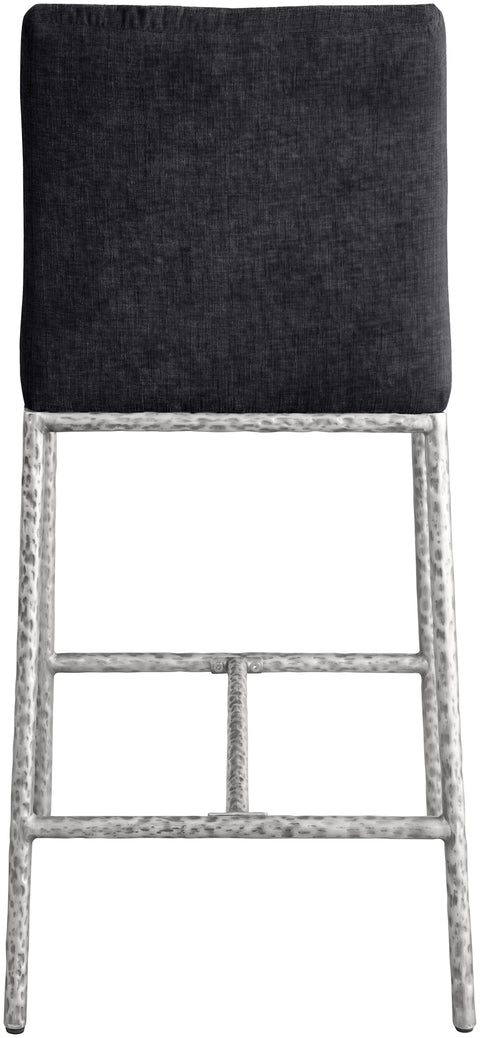 Florence Black Chenille Fabric Upholstered Counter Stool , 2-Piece (Style 3)