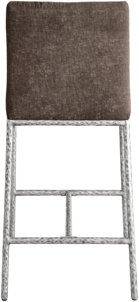Florence Brown Chenille Fabric Upholstered Counter Stool , 2-Piece (Style 2)