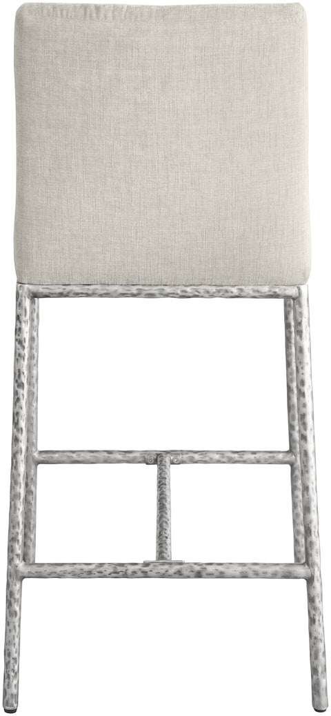 Florence Cream Chenille Fabric Upholstered Counter Stool , 2-Piece (Style 3)