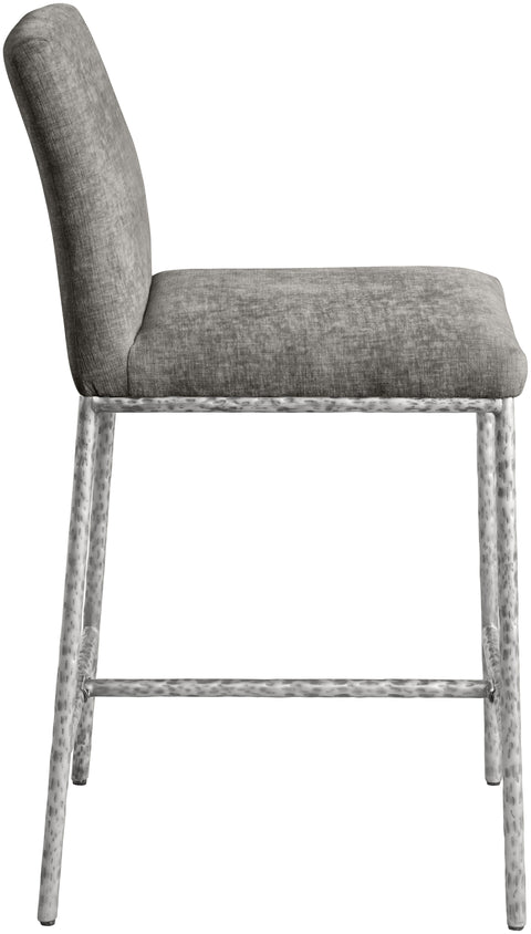 Florence Grey Chenille Fabric Upholstered Counter Stool , 2-Piece (Style 2)