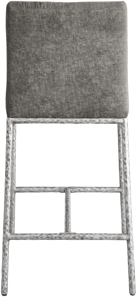 Florence Grey Chenille Fabric Upholstered Counter Stool , 2-Piece (Style 2)