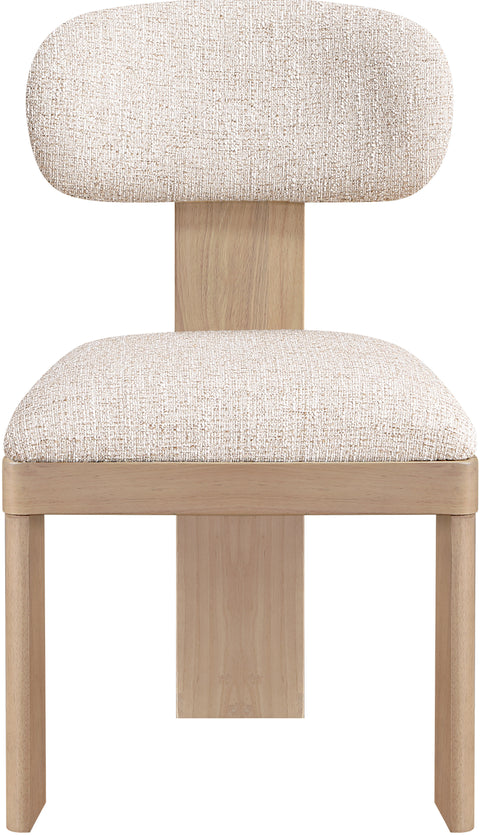 Rhea Linen Textured Fabric Upholstered Dining Chair, 2-Piece