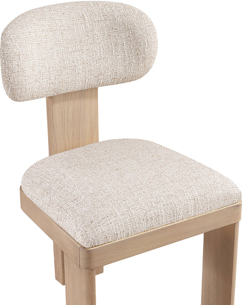 Rhea Linen Textured Fabric Upholstered Dining Chair, 2-Piece