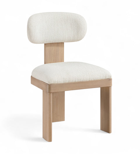Rhea Linen Textured Fabric Upholstered Dining Chair, 2-Piece