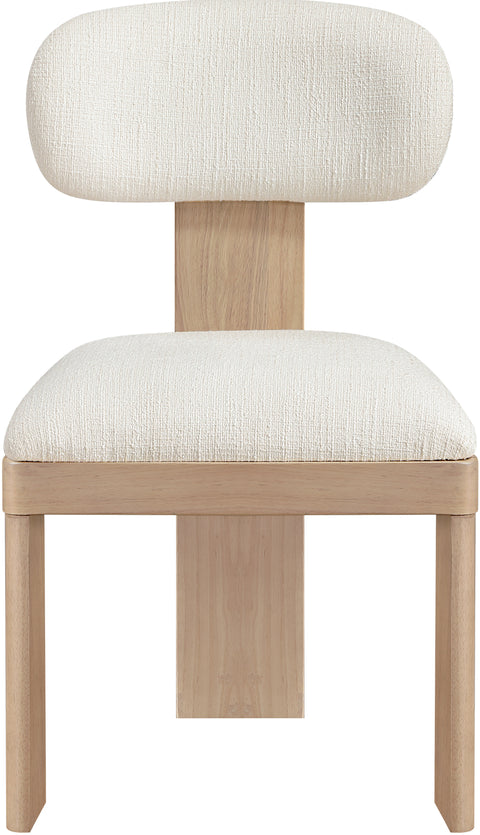 Rhea Linen Textured Fabric Upholstered Dining Chair, 2-Piece