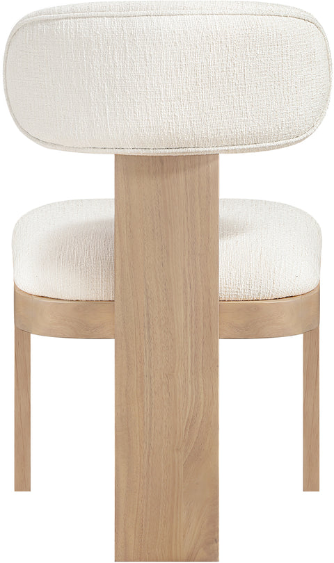 Rhea Linen Textured Fabric Upholstered Dining Chair, 2-Piece