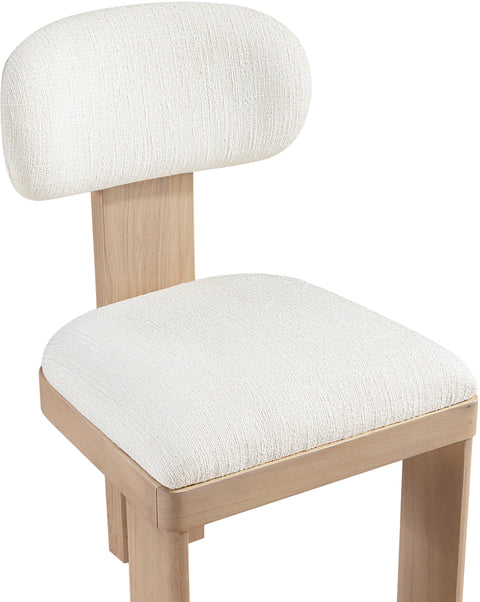 Rhea Linen Textured Fabric Upholstered Dining Chair, 2-Piece