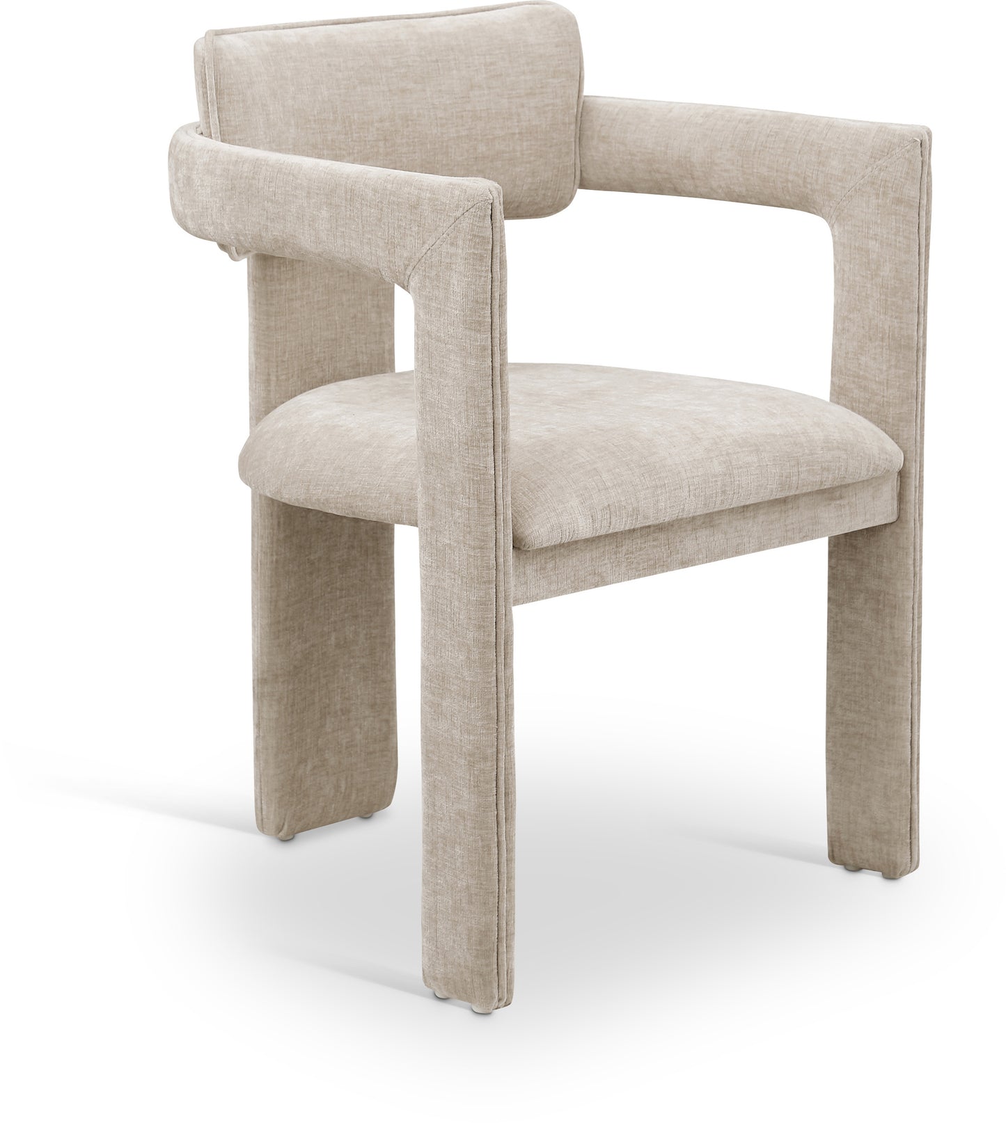 genesis beige chenille fabric dining chair