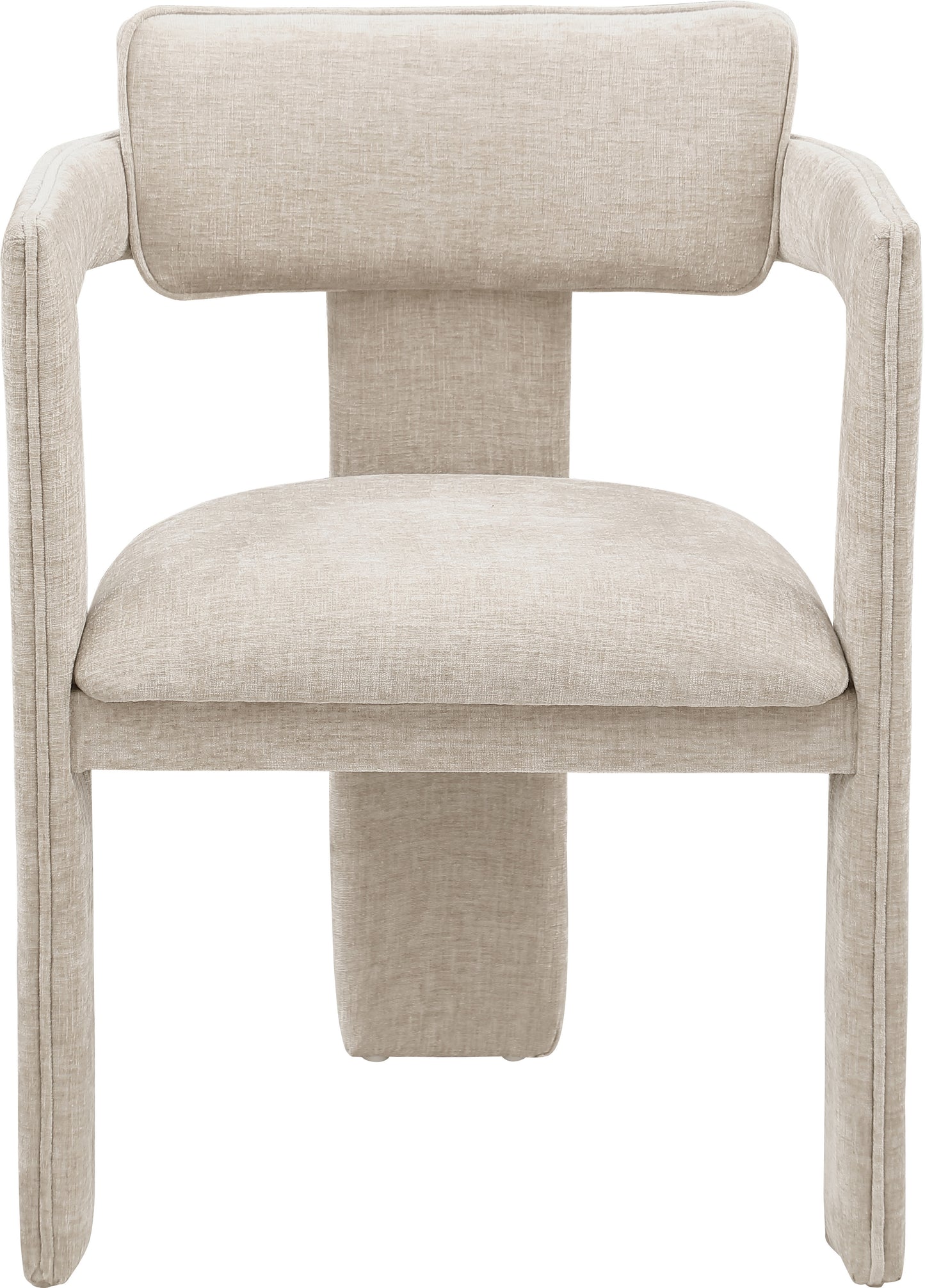 genesis beige chenille fabric dining chair