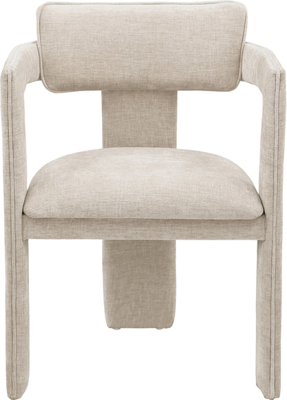 Genesis Beige Chenille Fabric Dining Chair