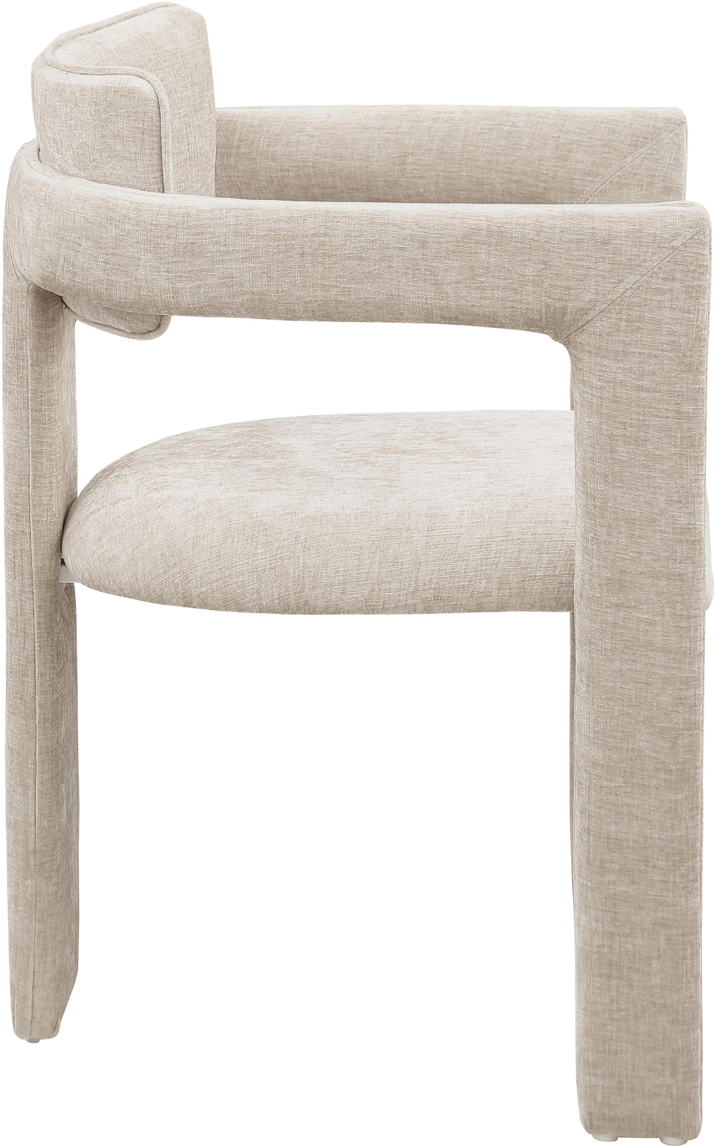 genesis beige chenille fabric dining chair