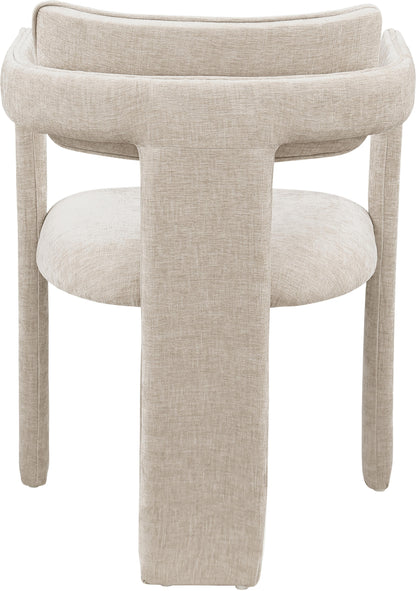 Genesis Beige Chenille Fabric Dining Chair