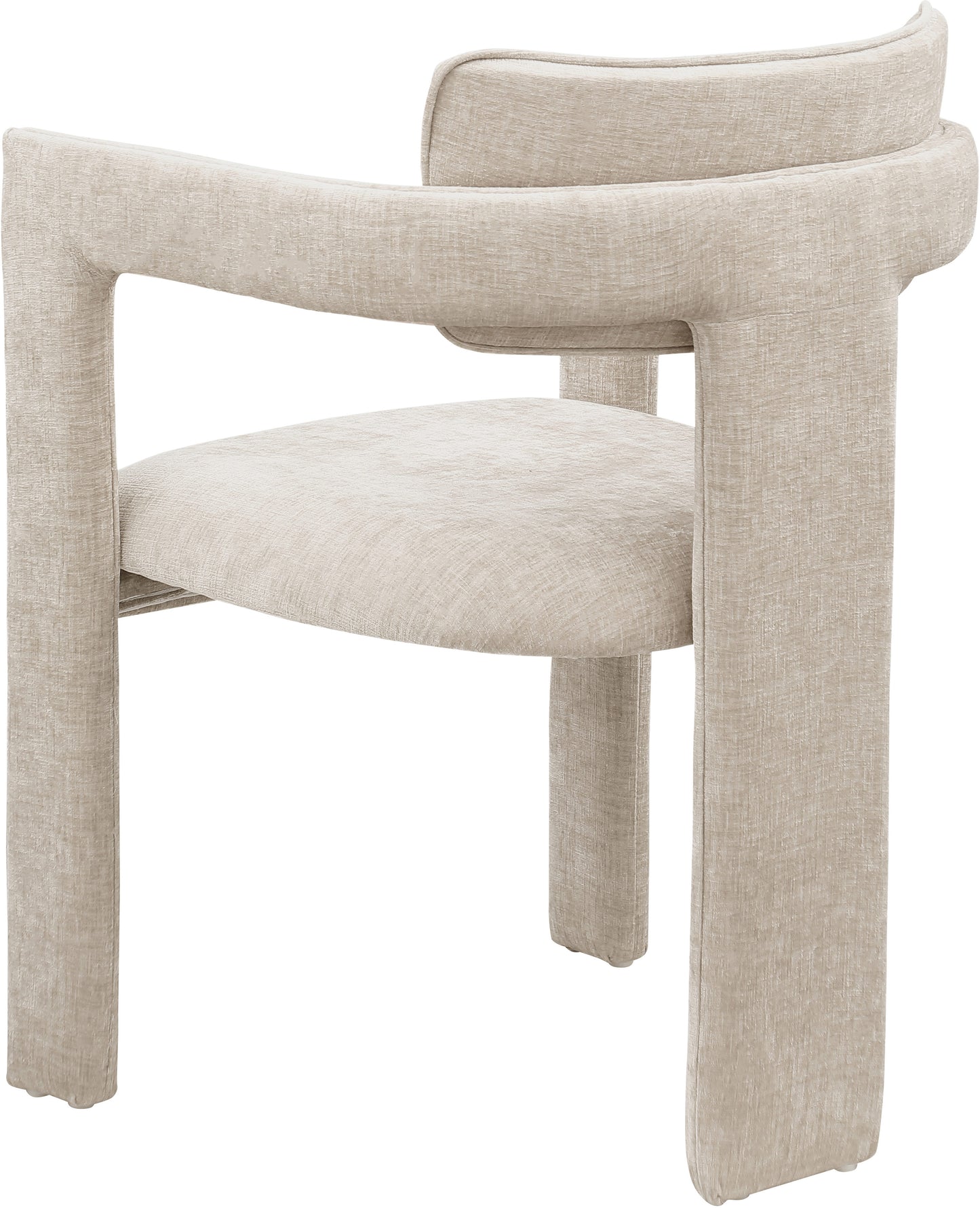 genesis beige chenille fabric dining chair