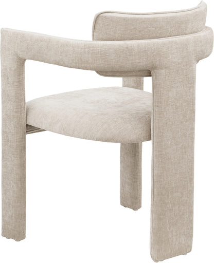 Genesis Beige Chenille Fabric Dining Chair