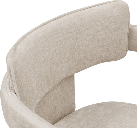 Genesis Beige Chenille Fabric Dining Chair