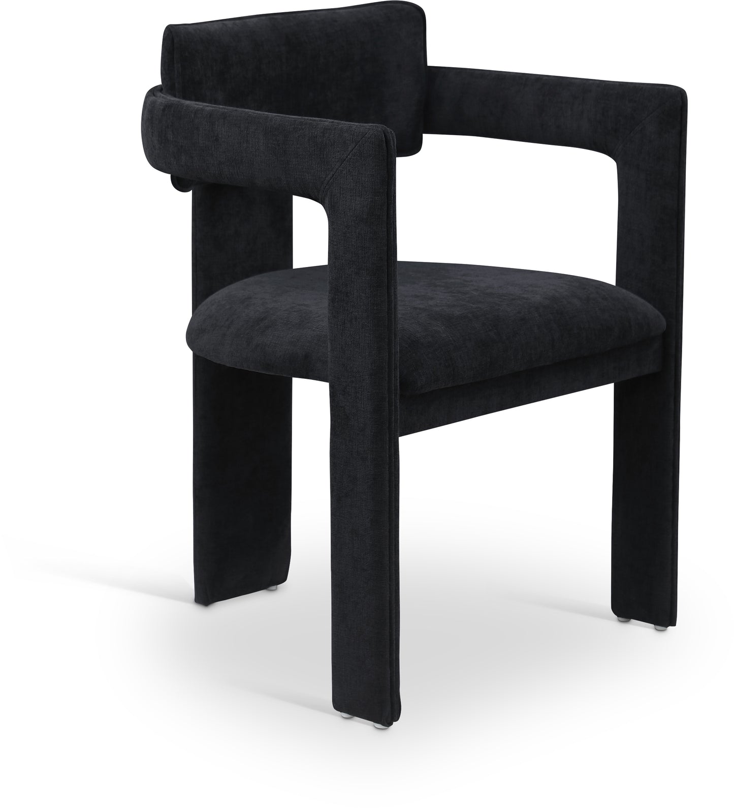 genesis black chenille fabric dining chair