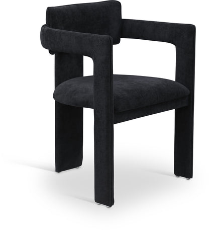 Genesis Black Chenille Fabric Dining Chair