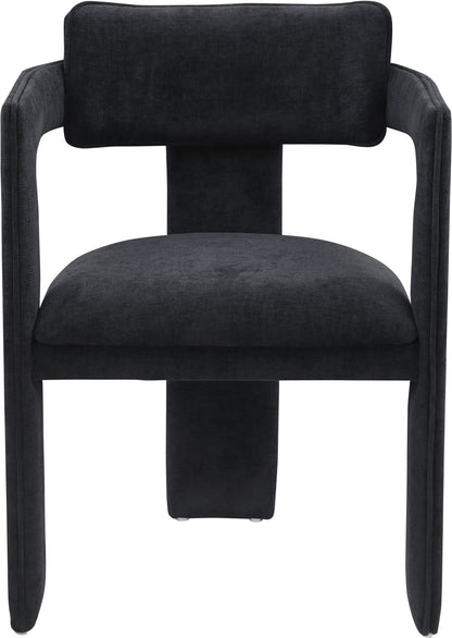 Genesis Black Chenille Fabric Dining Chair