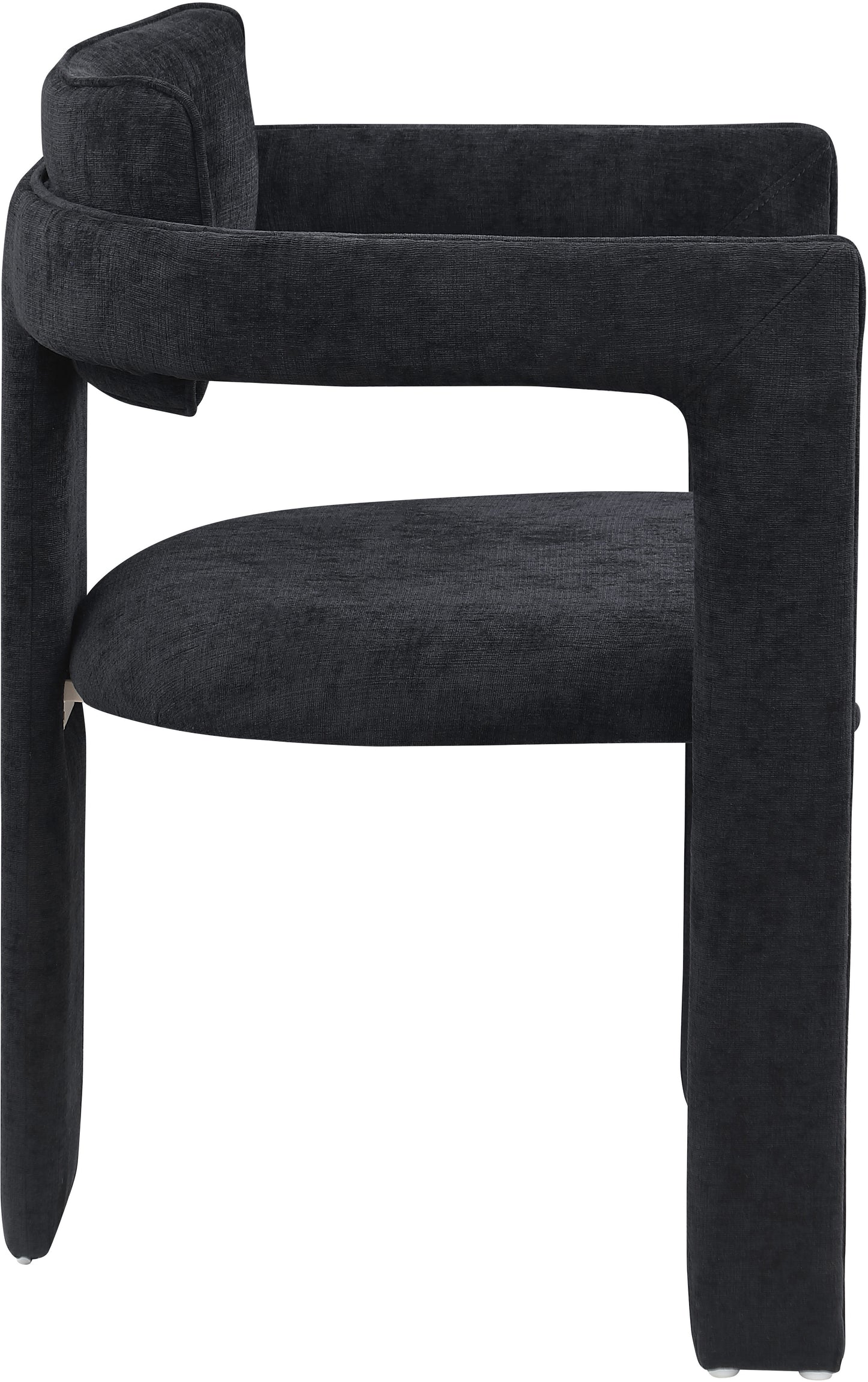 genesis black chenille fabric dining chair