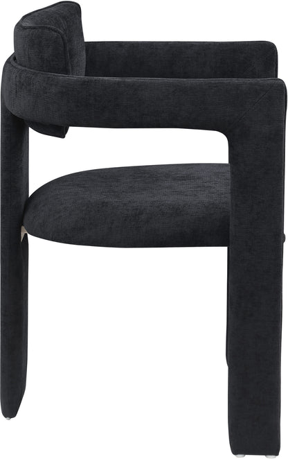 Genesis Black Chenille Fabric Dining Chair