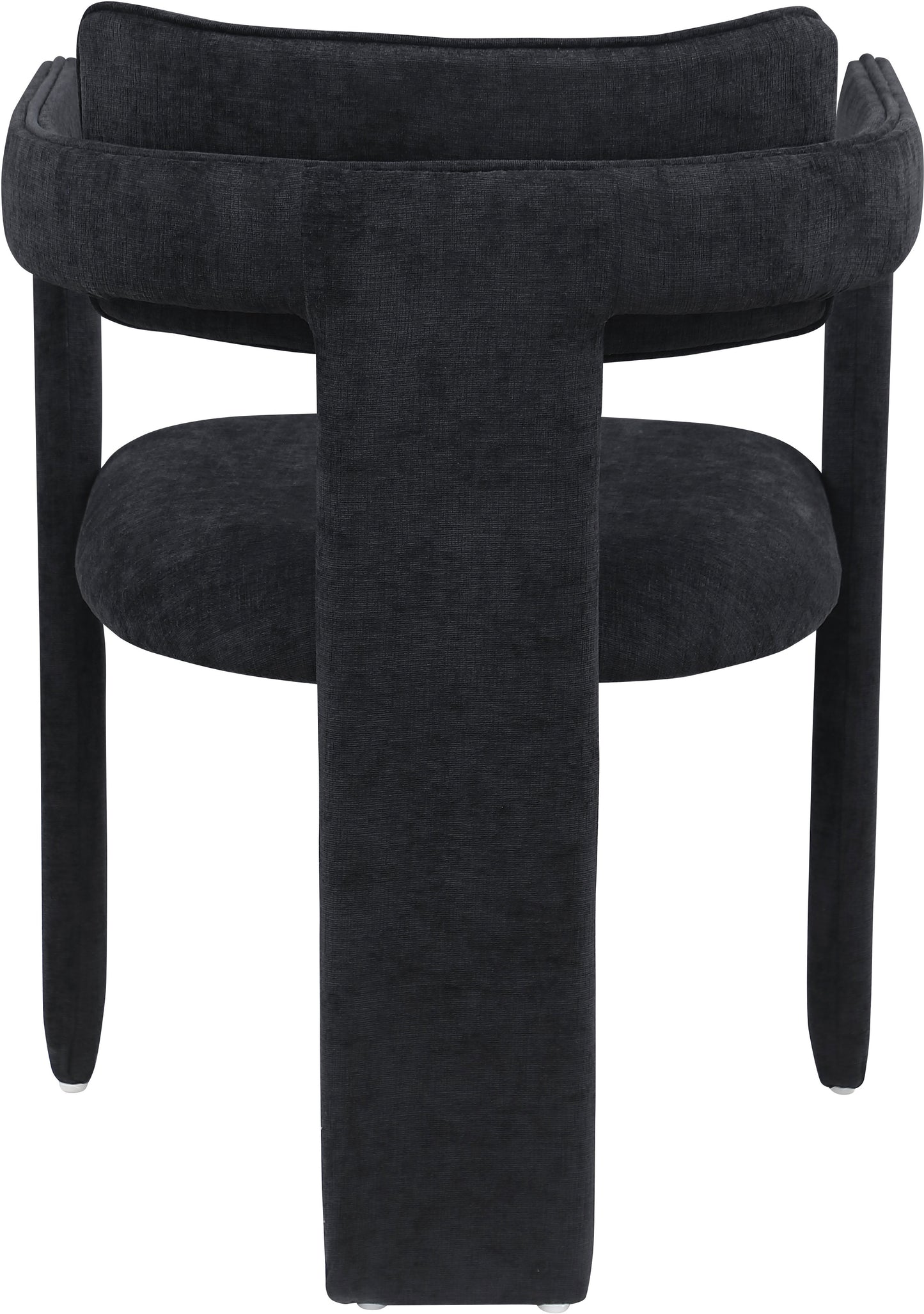 genesis black chenille fabric dining chair