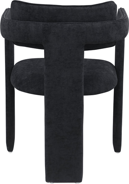 Genesis Black Chenille Fabric Dining Chair