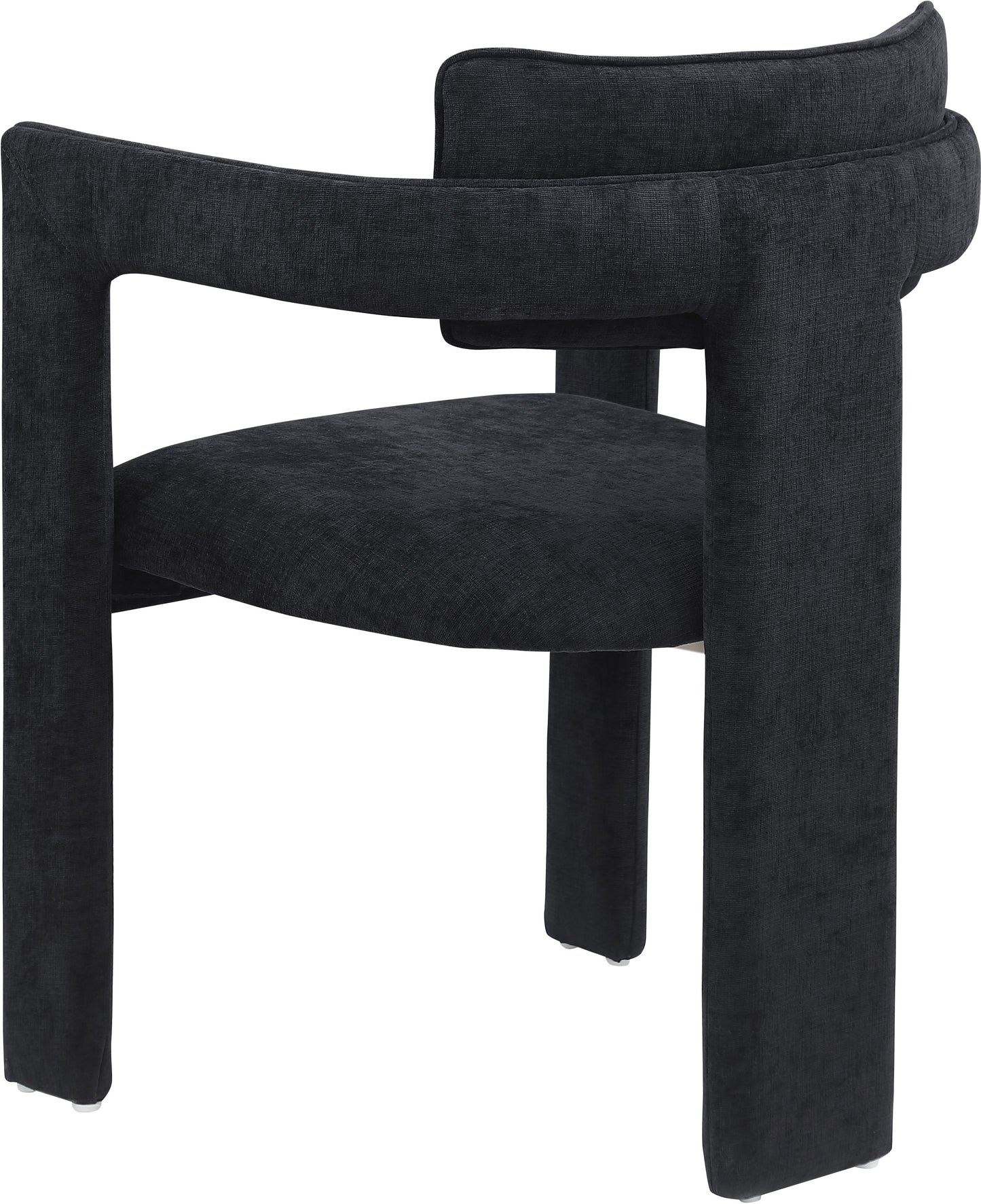 genesis black chenille fabric dining chair